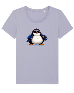 Pinguin  Tricou mânecă scurtă guler larg fitted Damă Expresser