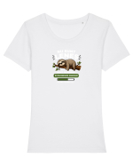Nu sunt leneș  Tricou mânecă scurtă guler larg fitted Damă Expresser