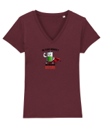 Nu sunt perfect Tricou mânecă scurtă guler V Damă Evoker
