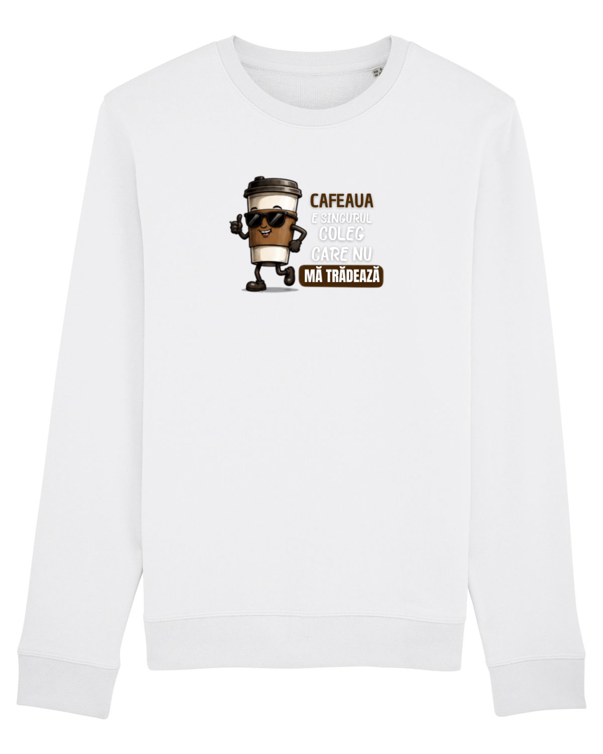Bluză mânecă lungă Unisex Rise White