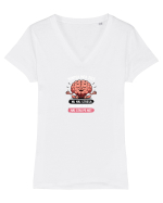 Nu mă stresa  Tricou mânecă scurtă guler V Damă Evoker