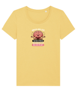 Nu mă stresa  Tricou mânecă scurtă guler larg fitted Damă Expresser