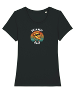 Dieta mea? PIZZA Tricou mânecă scurtă guler larg fitted Damă Expresser