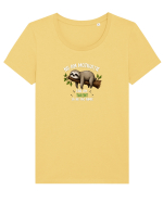 Nu am motivație  Tricou mânecă scurtă guler larg fitted Damă Expresser