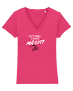 Dieta mea e simpla... mă evit  Tricou mânecă scurtă guler V Damă Evoker