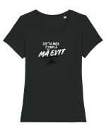 Dieta mea e simpla... mă evit  Tricou mânecă scurtă guler larg fitted Damă Expresser