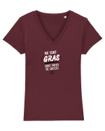 Nu sunt gras....sunt pufos de succes  Tricou mânecă scurtă guler V Damă Evoker