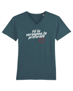 Fii tu versiunea ta preferata  Tricou mânecă scurtă guler V Bărbat Presenter