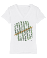 Tropical Therapy no. 10 Tricou mânecă scurtă guler V Damă Evoker
