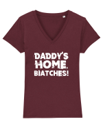 Daddy's Home, Biatches! Tricou mânecă scurtă guler V Damă Evoker