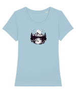 Munte -calatorii Tricou mânecă scurtă guler larg fitted Damă Expresser
