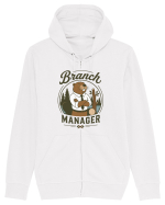 Branch Manager Beaver Office Work Corporate Manager Humor Hanorac cu fermoar Unisex Connector
