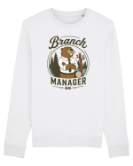 Branch Manager Beaver Office Work Corporate Manager Humor Bluză mânecă lungă Unisex Rise