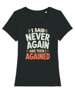 Bad Decisions Repeating Mistakes Regret Relatable Humor Tricou mânecă scurtă guler larg fitted Damă Expresser