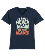 Bad Decisions Repeating Mistakes Regret Relatable Humor Tricou mânecă scurtă guler V Bărbat Presenter