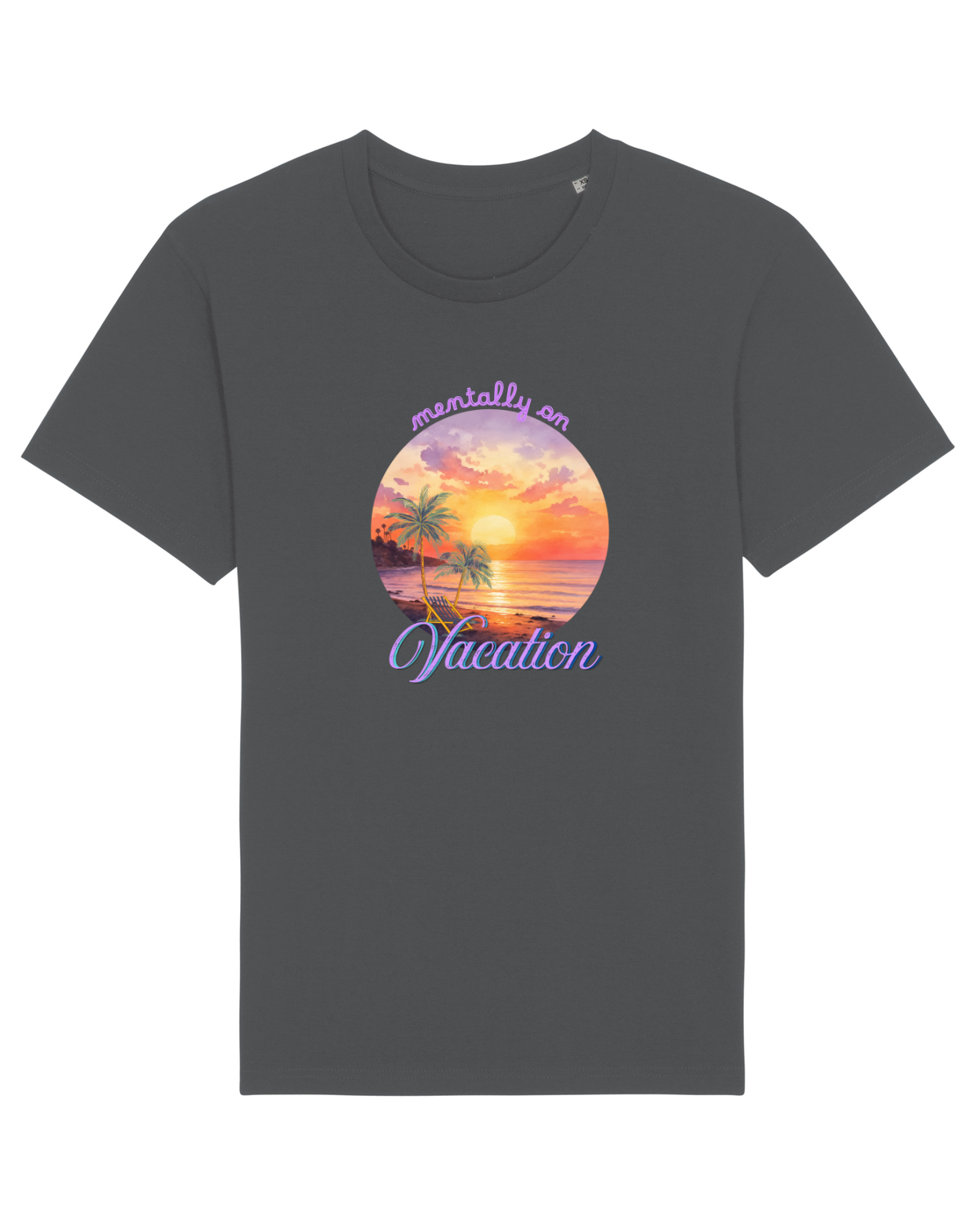 Tricou mânecă scurtă Unisex Rocker Anthracite