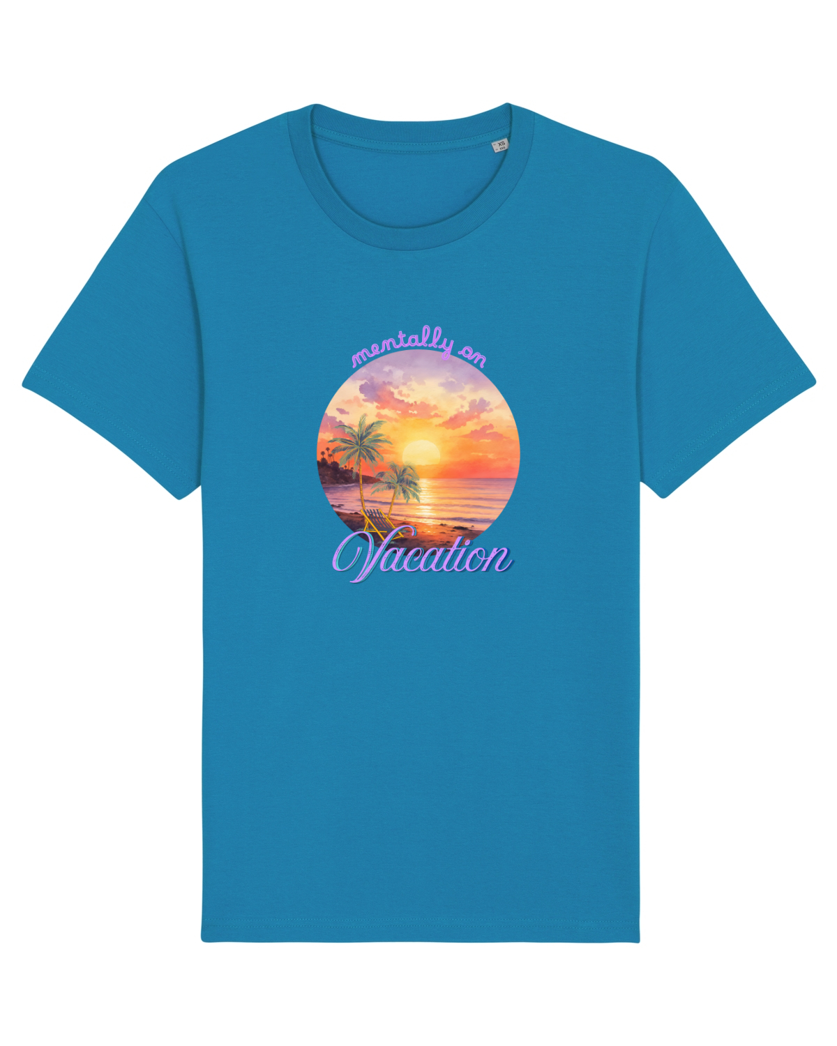 Tricou mânecă scurtă Unisex Rocker Azur