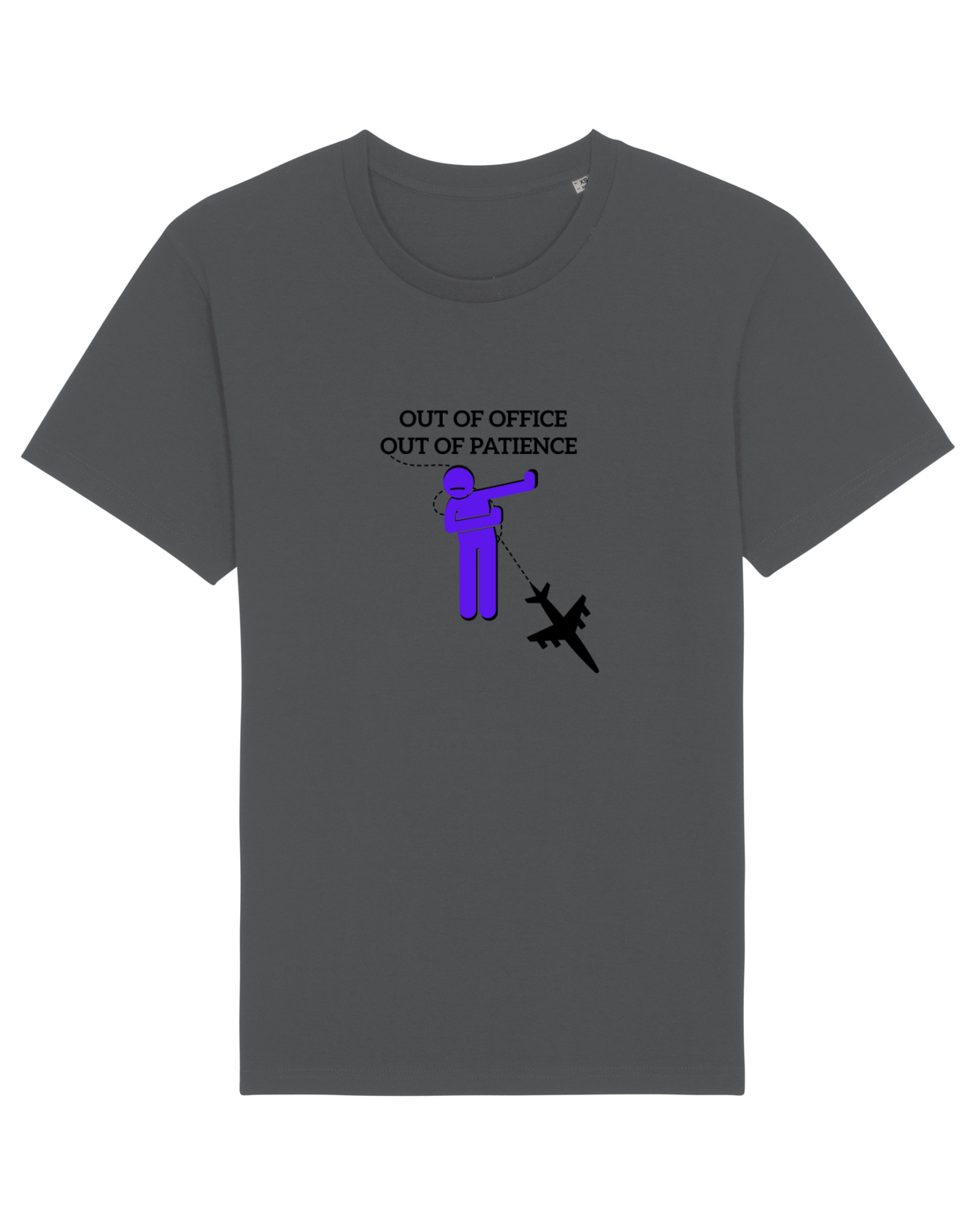 Tricou mânecă scurtă Unisex Rocker Anthracite