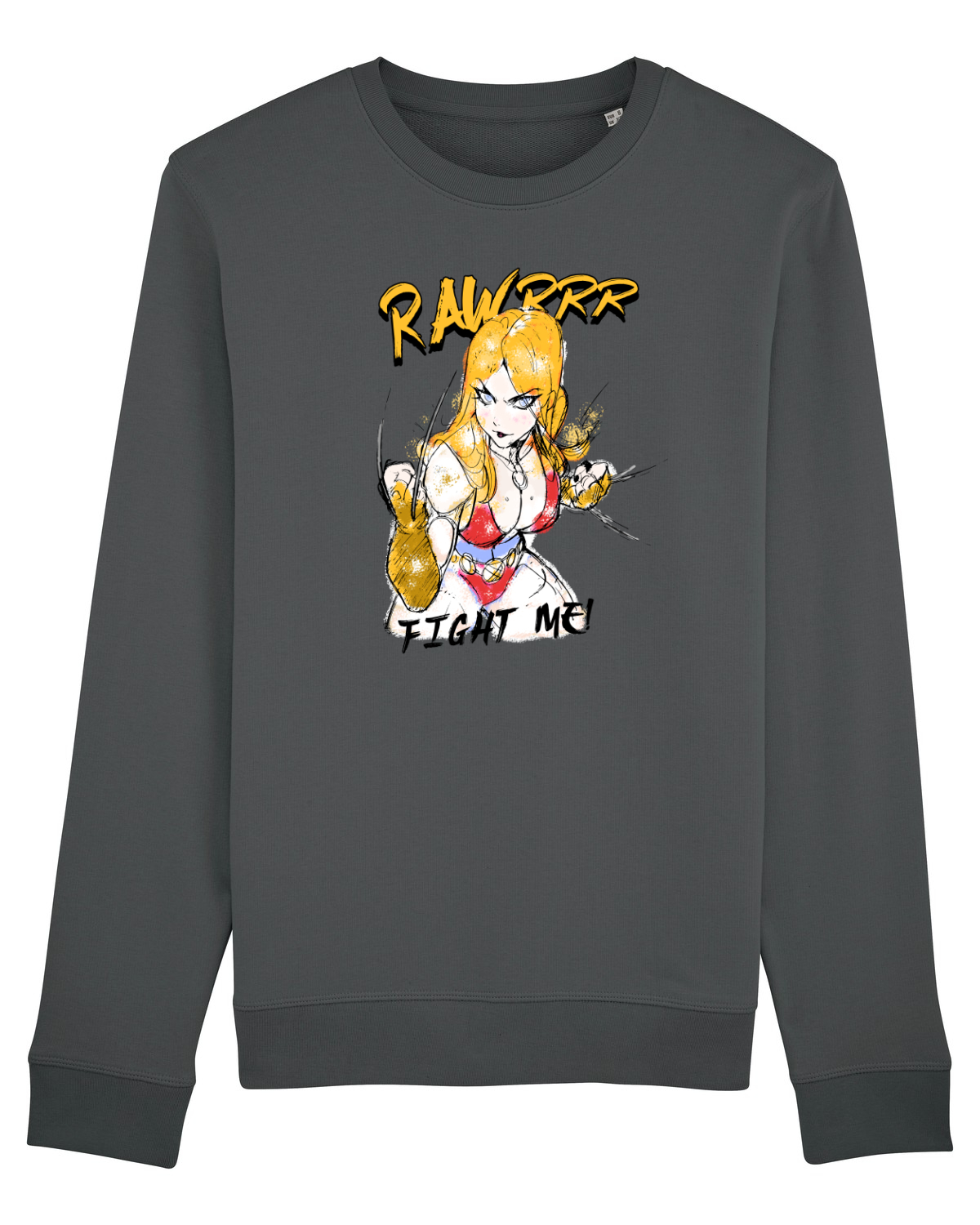 Bluză mânecă lungă Unisex Rise Anthracite