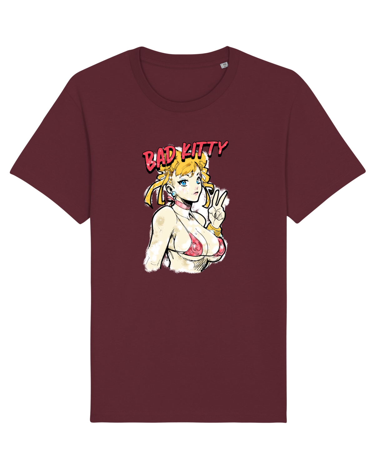 Tricou mânecă scurtă Unisex Rocker Burgundy
