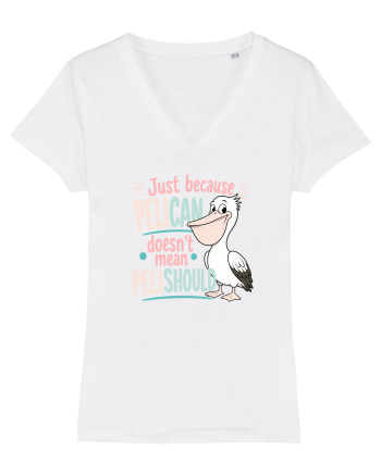 Funny Pelican Pun for Bird Fans Birdwatchers Pelishould White