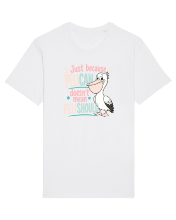Funny Pelican Pun for Bird Fans Birdwatchers Pelishould White