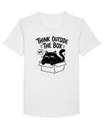 Think Outside the Box? The Cat Said No Tricou mânecă scurtă guler larg Bărbat Skater