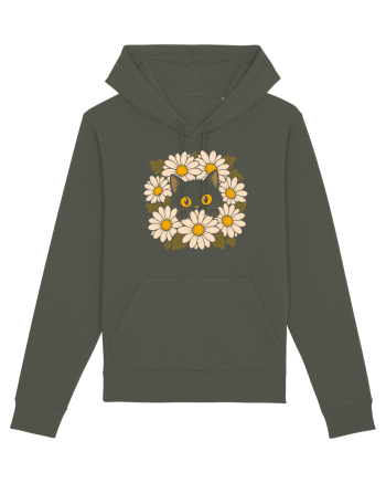 Curiosity in Full Bloom – Pisica dintre Margarete Khaki