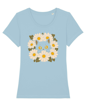 Curiosity in Full Bloom – Pisica dintre Margarete Sky Blue