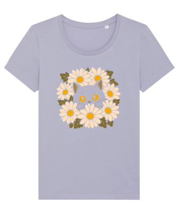 Curiosity in Full Bloom – Pisica dintre Margarete Lavender