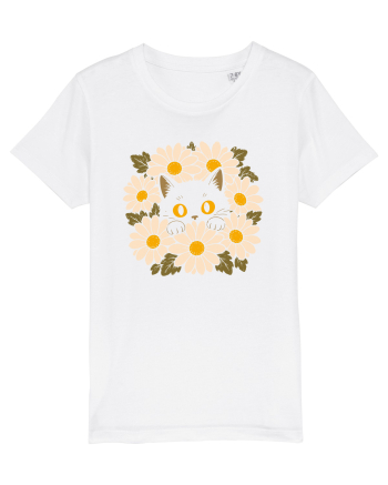 Curiosity in Full Bloom – Pisica dintre Margarete White