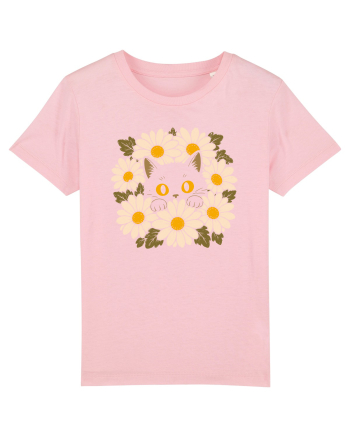 Curiosity in Full Bloom – Pisica dintre Margarete Cotton Pink