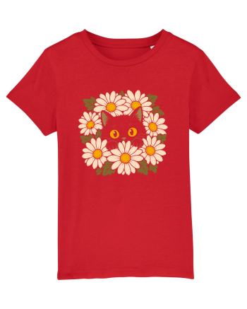 Curiosity in Full Bloom – Pisica dintre Margarete Red
