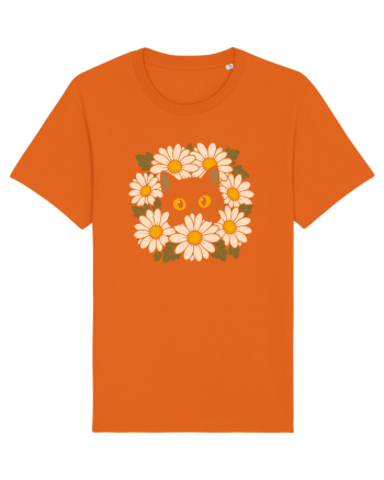 Curiosity in Full Bloom – Pisica dintre Margarete Bright Orange