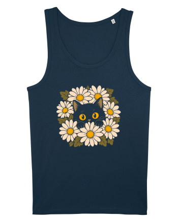Curiosity in Full Bloom – Pisica dintre Margarete Navy