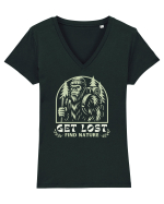 Get Lost – Find Nature Tricou mânecă scurtă guler V Damă Evoker