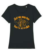 Just One More Page – Then I’ll Act My Age Tricou mânecă scurtă guler larg fitted Damă Expresser
