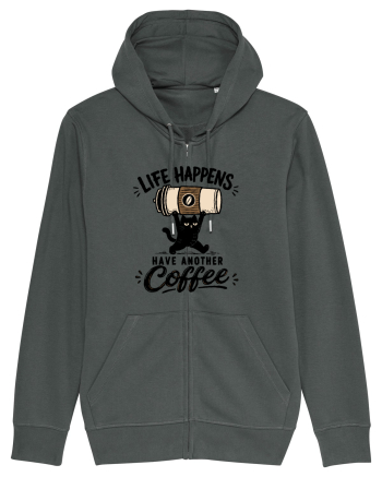 Life Happens – Have Another Coffee Anthracite
