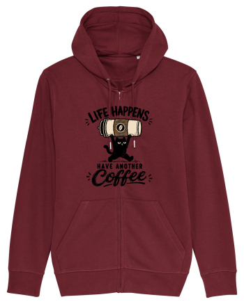 Life Happens – Have Another Coffee Burgundy