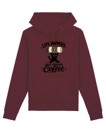 Life Happens – Have Another Coffee Burgundy