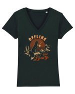 Offline Is the New Luxury Tricou mânecă scurtă guler V Damă Evoker