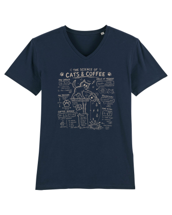 The Science of Cats & Coffee French Navy