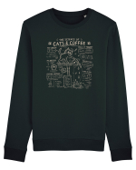 The Science of Cats & Coffee Bluză mânecă lungă Unisex Rise
