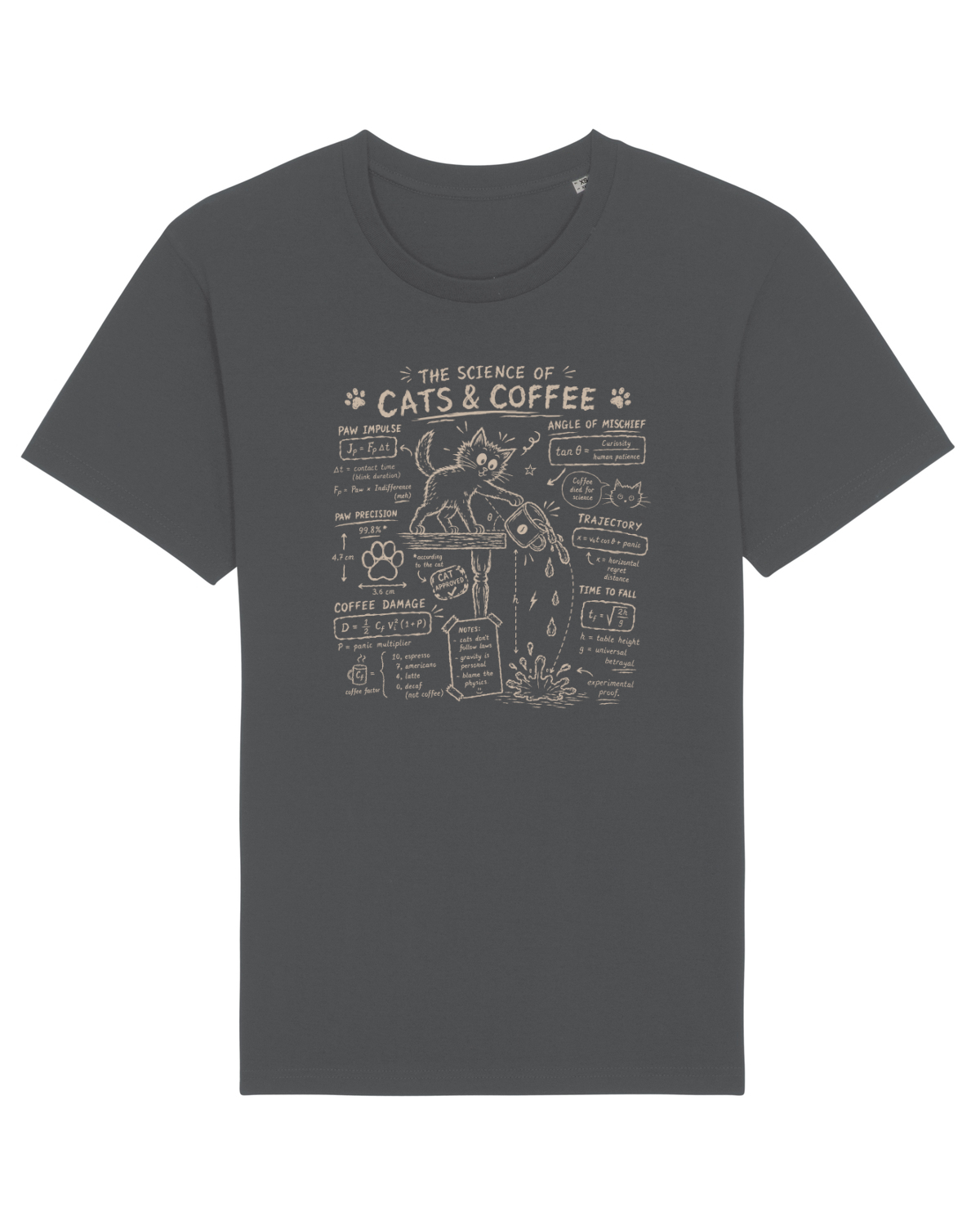 Tricou mânecă scurtă Unisex Rocker Anthracite