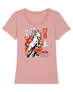 2027 Year of the Fire Goat Chinese Zodiac Lunar New Year Tricou mânecă scurtă guler larg fitted Damă Expresser