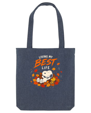 Living My Best Life – Fall Leaves Midnight Blue