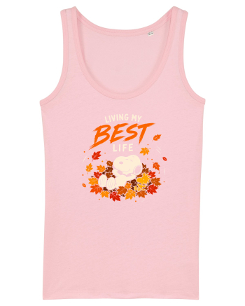 Living My Best Life – Fall Leaves Cotton Pink