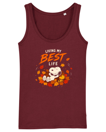 Living My Best Life – Fall Leaves Burgundy