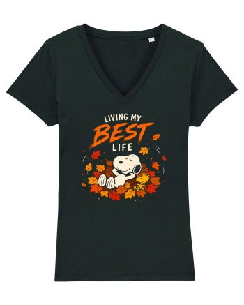 Living My Best Life – Fall Leaves Black