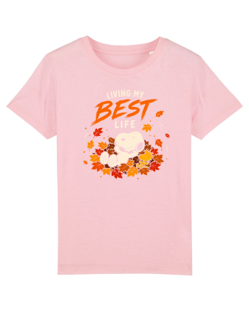 Living My Best Life – Fall Leaves Cotton Pink